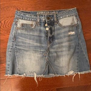 american eagle denim skirt